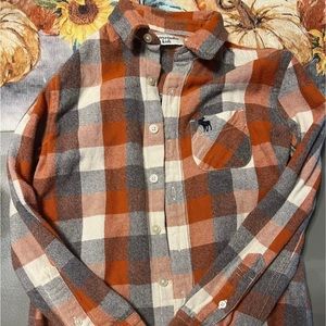 3 flannel boys button down dress shirt 7/8